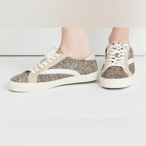 Madewell Sidewalk Low-Top Sneakers In Spot Dot Calf Hair Size 7M